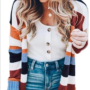 New striped cardigan